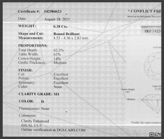Brillant Ohrstecker 585 Gold 0,76ct; DGI Zertifikat